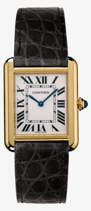 Tank Solo Watchsmall Model, 18k Yellow Gold, Leather - Cartier Tank Watch Nz