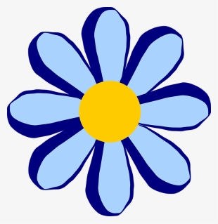 Blue Flower Clip Art At Clker - Pink Flowers Clipart Png