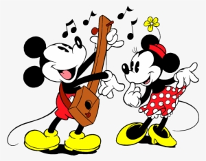 Png Files Cartoon Characters On A Transparent Background - Mickey E Minnie Tocando