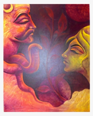Shiva Parvathi - Modern Art Shiva Parvati
