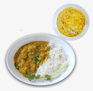 Dal Rice With Omlette - Dal