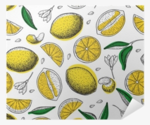 Lemon Vector Seamless Pattern - Lemon Pattern