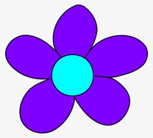 Blue Flower Clip Art - Purple And Blue Flower Clip Art