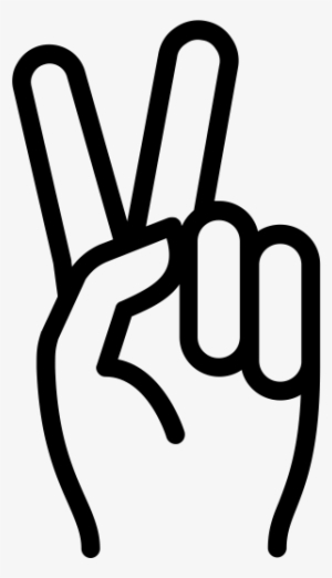 Peace Rubber Stamp - Victory Sign Transparent Background