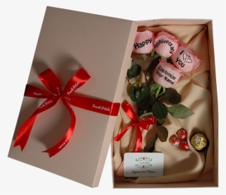 4 Pink Rose Gift Box - Box Of Roses Present