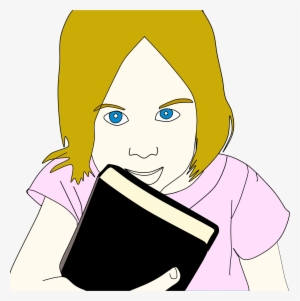This Free Icons Png Design Of Girl With Book Portrait
