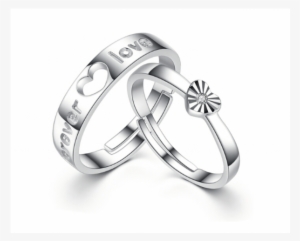 Heart Shape Matching Set Couple Wedding Rings Womens - Ring