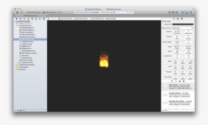 The Emitter Editor With Our Fire Template - Editing
