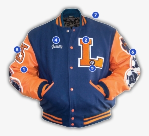 Deluxe Package Balfour Tn - Blue And Orange Letterman Jacket