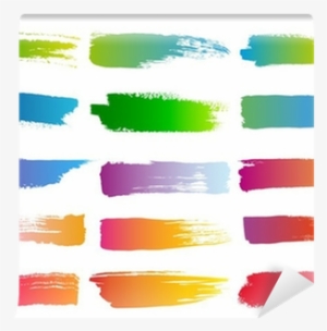 Watercolor Brush Strokes, Vector Set Wall Mural • Pixers® - Color