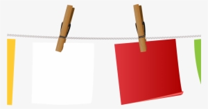 Hanging Wooden Sign Thing Sticky Notes On - Clip Art