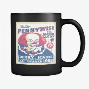 Pennywise Mug, We All Float, Stephen King It, Everything - Dancing Clown T-shirt
