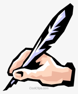 Hand Writing With Feathers Royalty Free Vector Clip - Pen Writing Clipart Gif