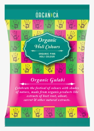 Gulabi Pink & Dhani Green Holi Color - Organic 100% Natural Holi Colours Pink (organic Gulabi)