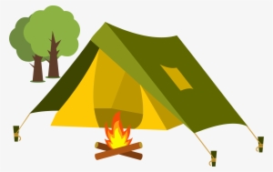 Free Stock Cartoon Camping Clip Art Set Up A - Camping Clip Art