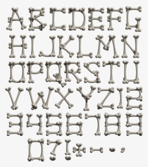 Bone White Font - Halloween Font Alphabet
