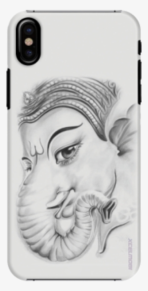 Happy Ganesha Slim Back Cover For Apple Iphone X - Colour Pencil Drawings Of Ganesha