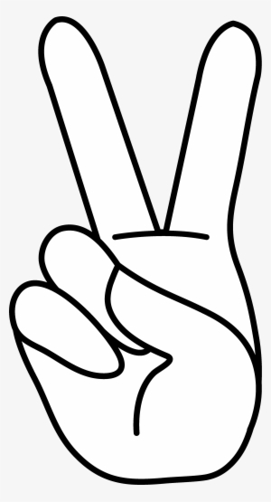 Peace Sign Clipart Transparent Background - Peace Hand Sign Silhouette