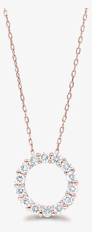 Rose Gold Diamond Circle Pendant - Jewellery