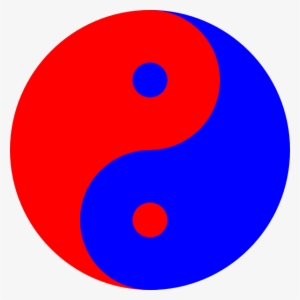 Yin Yang Red And Blue