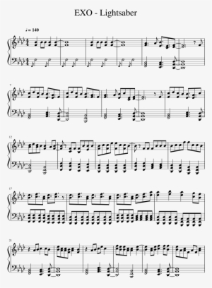 Lightsaber Sheet Music 1 Of 4 Pages - Where's My Love Piano Sheet