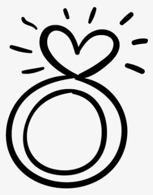 Ring With Heart Vector - Wedding Ring Icon Png