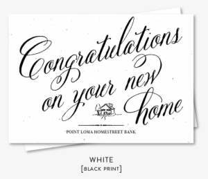 - - Congratulations New Home Cards Black And White