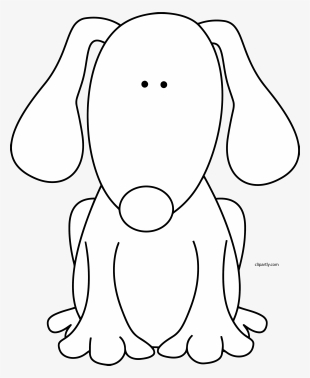 Black And White Dog For D Clip Art - Cute Black And White Dog Clipart