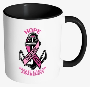 Hope Courage Faith Breast Cancer Awareness Pink Ribbon - Physics Mug