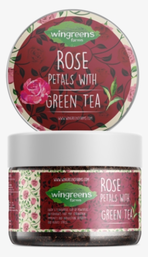 Rose Petals With Green Tea - Wingreens Farms Lemongrass With Green Tea - 60 Gm