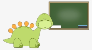 Chalkboard Clipart Cute - Dinosaur School Clipart
