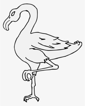 Details, Png - Traceable Image Of Flamingo