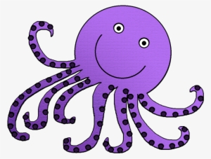 Octopus Clipart Cute Purple Fish Pencil And In Color - Octopus Clipart