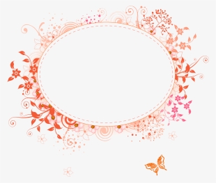 Orange Frames Transparent - Oval Frame Pink Png