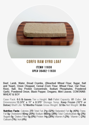 corfu gyro loaves raw - furniture