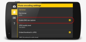Enabling Raw Capture - Camera