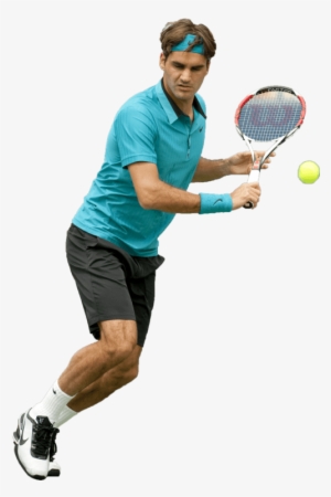Roger Federer Playing - Tennis Player No Background