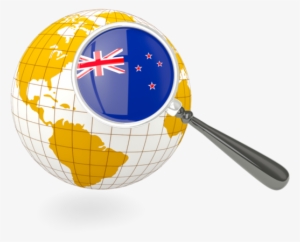 Australia Flag On Globe