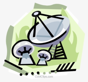 Satellite Dishes Royalty Free Vector Clip Art Illustration