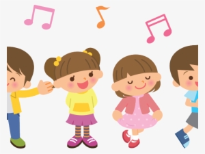 Kids Singing Clipart - Cartoon Children Concert