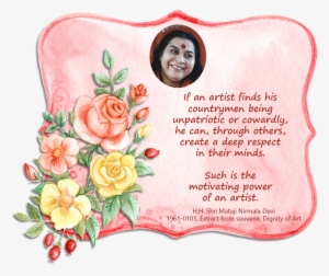 Dignity Of Art Shri Mataji Nirmala Devi - Mothers Day Tea