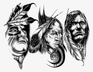 Transparent Neck Tattoo Designs Download - Native American Tattoo Sketch
