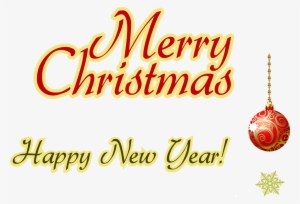 Happy New Year Text Transparent Download - Transparent Merry Christmas & Happy New Year Cards