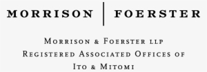 Morrison & Foerster And Ito & Mitomi Black Logo Png - Morrison And Foerster Png