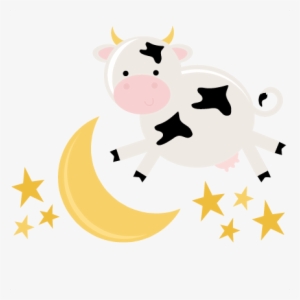 Cow Jumping Over The Moon Svg File For Cutting Machines - Cow Jumping Over The Moon Clipart