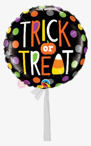 Trick Or Treat Dots-single Balloon - Burton & Burton Hal Trick Or Treat Dots Foil Balloon