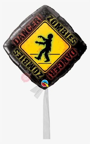 Zombies Crossing-single Balloons - Danger Zombies Foil Balloon