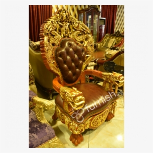 Royal Luxury Armchair In Dark Brown Colour - Color