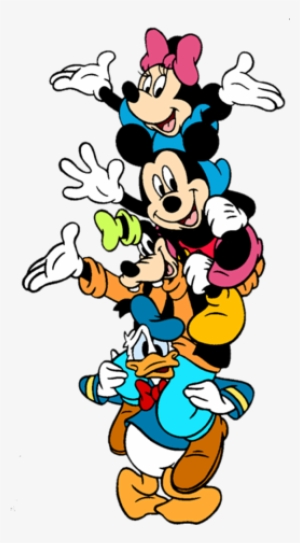 Cartoon Clipart Mickey Mouse Minnie Mouse Goofy Mickey - Mickey And Friends Gif