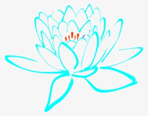 Orange Lotus Flower Picture Ii Clip Art At Clker - Lotus Png Black N White